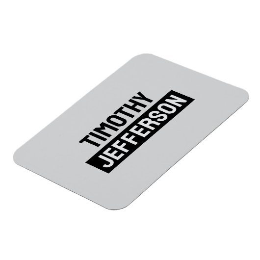 Elegant Modern Minimalist Own Name マグネット (左側)