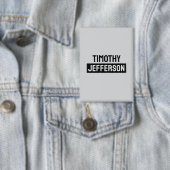 Elegant Modern Minimalist Own Name 缶バッジ (インサイチュ)