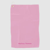 Elegant Modern Minimalist Professional Basic Pink  ゴルフタオル (正面)