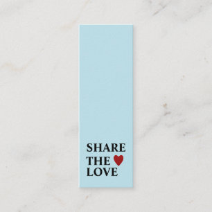 Elegant Modern Minimalist Red Heart Referral Card スキニー名刺
