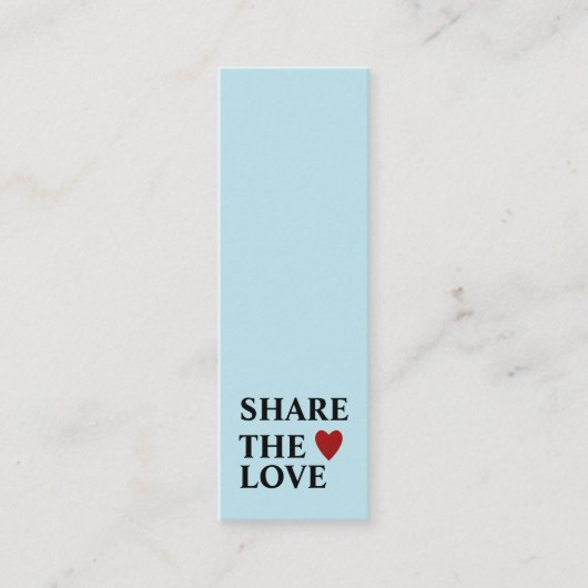 Elegant Modern Minimalist Red Heart Referral Card スキニー名刺 (正面)