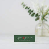 Elegant Modern Minimalist Red Heart Referral Card スキニー名刺 (スタンド正面)