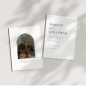 Elegant Modern Minimalist RSVP Photo Wedding 招待状