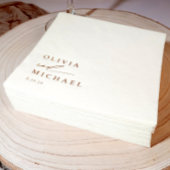 Elegant Modern Minimalist Simple Gold Wedding 箔ナプキン