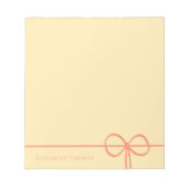 Elegant Modern Minimalist Stylish Bow ノートパッド (正面)