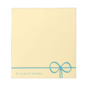 Elegant Modern Minimalist Stylish Girly Bow ノートパッド (正面)