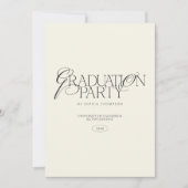 Elegant Modern Minimalist Typography Graduation 招待状 (正面)