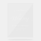 Elegant Modern Minimalist Wedding Welcome Sign アクリルサイン (正面)