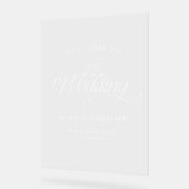 Elegant Modern Minimalist Wedding Welcome Sign アクリルサイン (傾斜)
