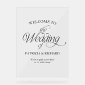 Elegant Modern Minimalist Wedding Welcome Sign アクリルサイン (正面)
