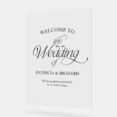 Elegant Modern Minimalist Wedding Welcome Sign アクリルサイン (傾斜)
