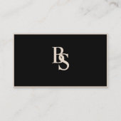 Elegant modern minimalistic Schwarz & Beige 名刺 (正面)