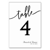 Elegant Modern Minimalistic Table Card テーブルナンバー (裏面)