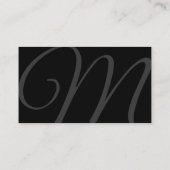 Elegant Modern Monogram Chic Corporate 名刺 (裏面)