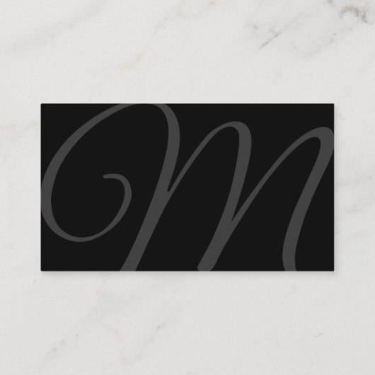 Elegant Modern Monogram Chic Corporate 名刺 (裏面)