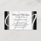 Elegant Modern Monogram Chic Corporate 名刺 (正面)