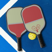 Elegant Modern Monogram Pickleball Symbol ピックルボールラケット