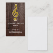 Elegant Modern Musical Clef Logo Vocalist Singer 名刺 (正面/裏面)
