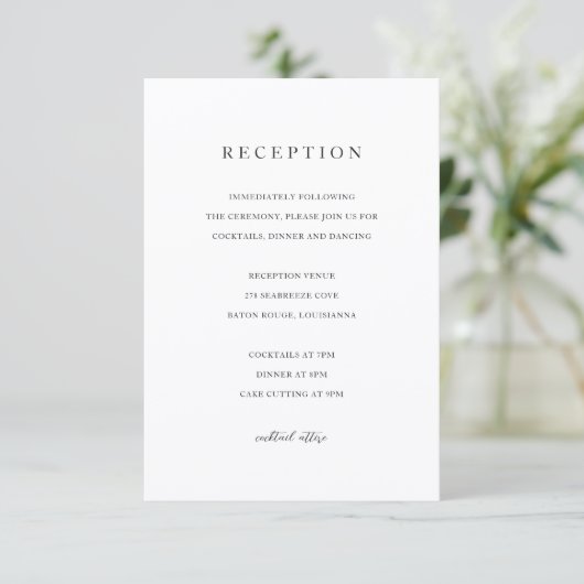 Elegant Modern Neutral Wedding エンクロージャーカード (スタンド正面)
