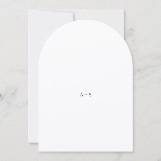 Elegant Modern Neutral Wedding 招待状 (裏面)