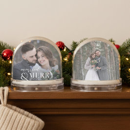 Elegant Modern Newlyweds Keepsake Christmas