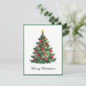 Elegant Modern Non Photo Christmas Tree シーズンカード (スタンド正面)