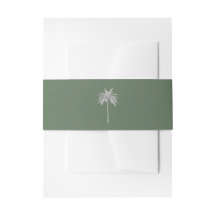 Elegant Modern Palm Tree Illustration Wedding
