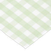 Elegant Modern Pastel Green Gingham Pattern Spring テーブルクロス (アングル)
