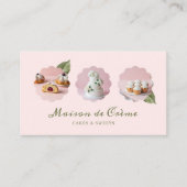 Elegant Modern Pastry Chef Bakery 3 Photo Collage 名刺 (正面)