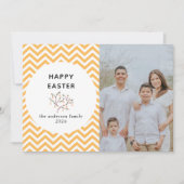 Elegant Modern  Pattern  Happy Easter Photo シーズンカード (正面)