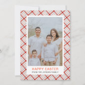 Elegant Modern Pattern Happy Easter Photo シーズンカード (正面)