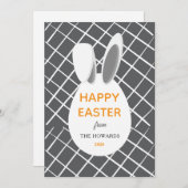 Elegant Modern Patterns Happy Easter Photo シーズンカード (正面/裏面)