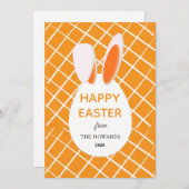 Elegant Modern Patterns Happy Easter Photo シーズンカード (正面/裏面)