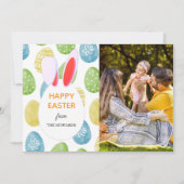 Elegant Modern Patterns Happy Easter Photo シーズンカード (正面)
