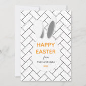Elegant Modern Patterns Happy Easter Photo シーズンカード (正面)
