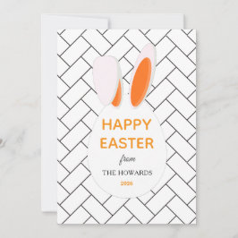 Elegant Modern Patterns Happy Easter Photo シーズンカード