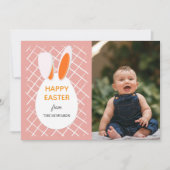 Elegant Modern Patterns Happy Easter Photo シーズンカード (正面)