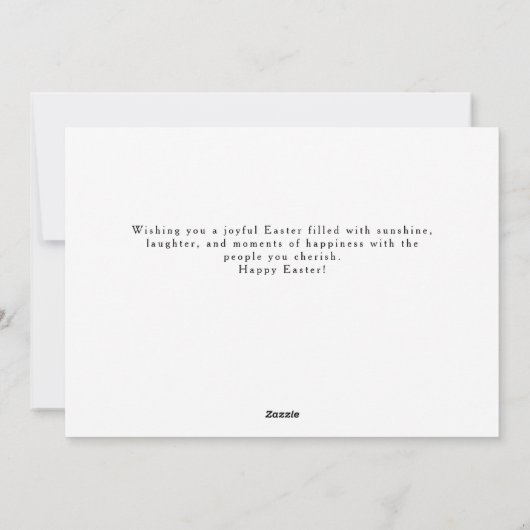 Elegant Modern Patterns Happy Easter Photo シーズンカード (裏面)