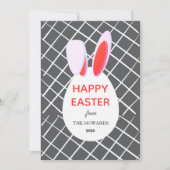 Elegant Modern Patterns Happy Easter Photo シーズンカード (正面)