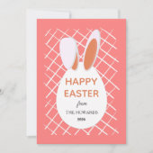 Elegant Modern Patterns Happy Easter Photo シーズンカード (正面)