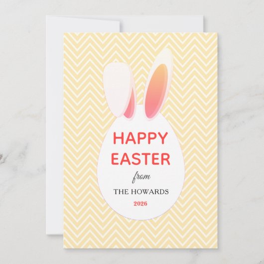 Elegant Modern Patterns Happy Easter Photo シーズンカード (正面)