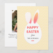 Elegant Modern Patterns Happy Easter Photo シーズンカード (正面/裏面)