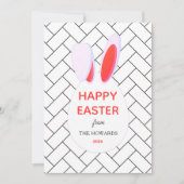 Elegant Modern Patterns Happy Easter Photo シーズンカード (正面)