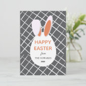 Elegant Modern Patterns Happy Easter Photo シーズンカード (スタンド正面)