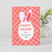 Elegant Modern Patterns Happy Easter Photo シーズンカード (スタンド正面)