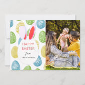 Elegant Modern Patterns Happy Easter Photo シーズンカード (正面)