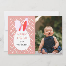 Elegant Modern Patterns Happy Easter Photo シーズンカード