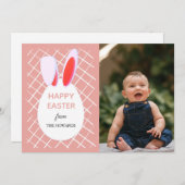 Elegant Modern Patterns Happy Easter Photo シーズンカード (正面/裏面)