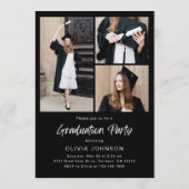Elegant Modern Photo Collage Graduation Party  Inv 招待状 (裏面)