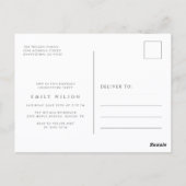 Elegant Modern Photo Graduation Party Invitation ポストカード (裏面)
